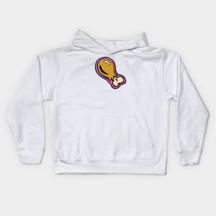 Fried Chicken Leg illustration Kids Hoodie